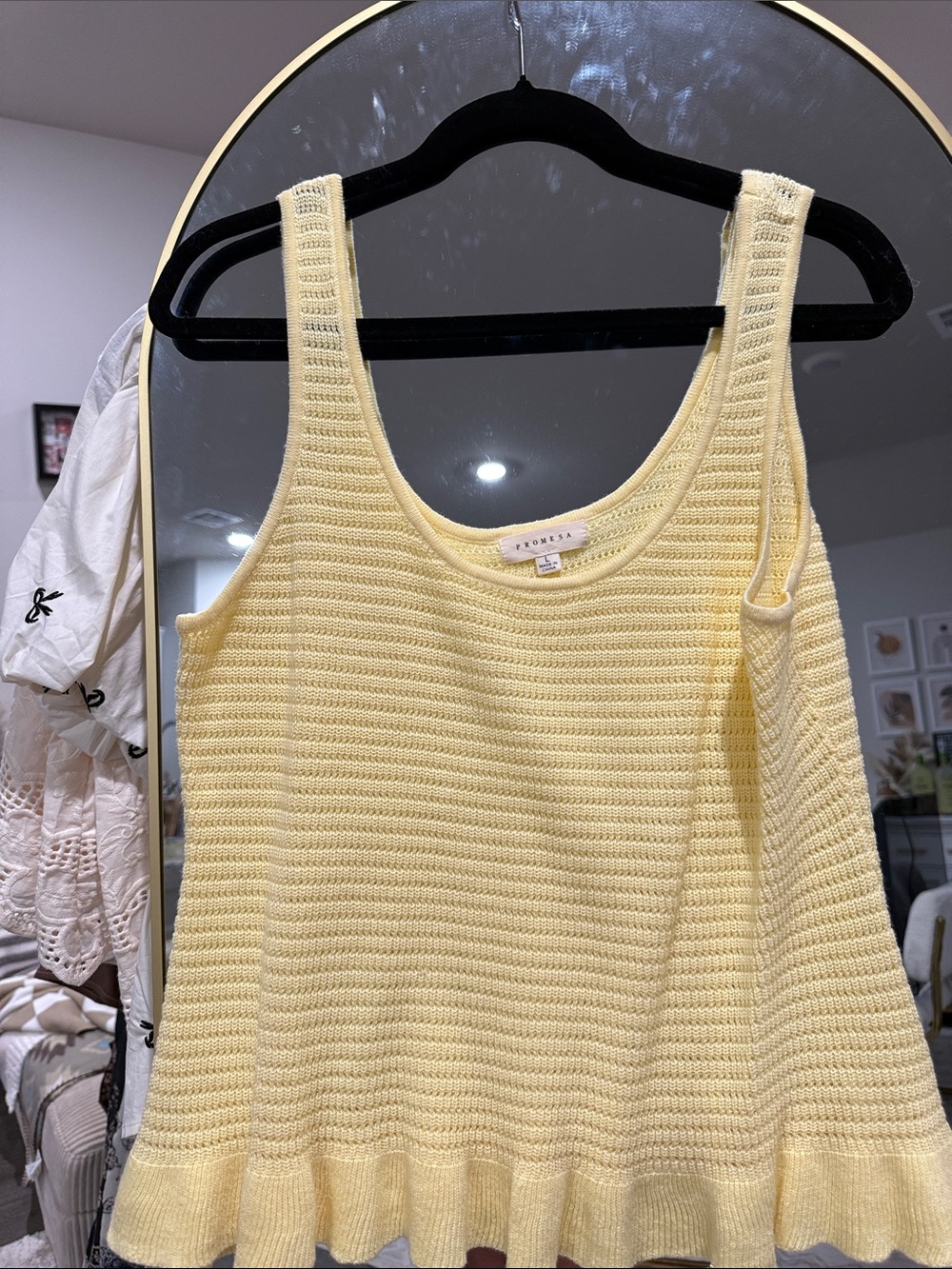 Yellow Knit Tank Top - Sleeveless Summer Staple